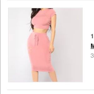 2-piece crop top and skirt set